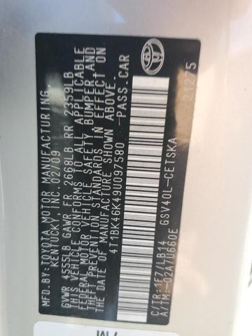Продажа на аукционе авто 2009 Toyota Camry Se, vin: 4T1BK46K49U097580, номер лота: 69094995