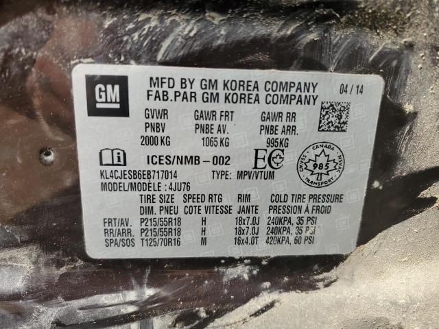 Продажа на аукционе авто 2014 Buick Encore, vin: KL4CJESB6EB717014, номер лота: 69402715
