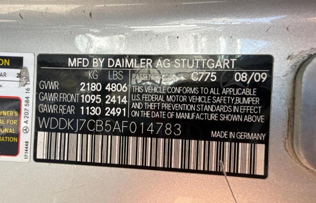 69322545 :رقم المزاد ، WDDKJ7CB5AF014783 vin ، 2010 Mercedes-benz E 550 مزاد بيع