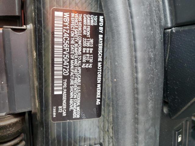 Продажа на аукционе авто 2015 Bmw I3, vin: WBY1Z4C56FV504720, номер лота: 67543705