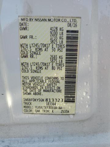 67224085 :رقم المزاد ، 1N6BF0KY5GN813323 vin ، 2016 Niss Nv 2500 Sv Standard مزاد بيع