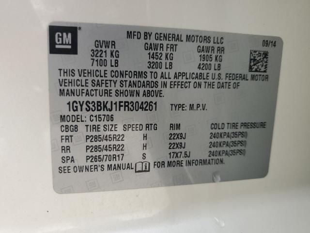 68132505 :رقم المزاد ، 1GYS3BKJ1FR304261 vin ، 2015 Cadillac Escalade Luxury مزاد بيع
