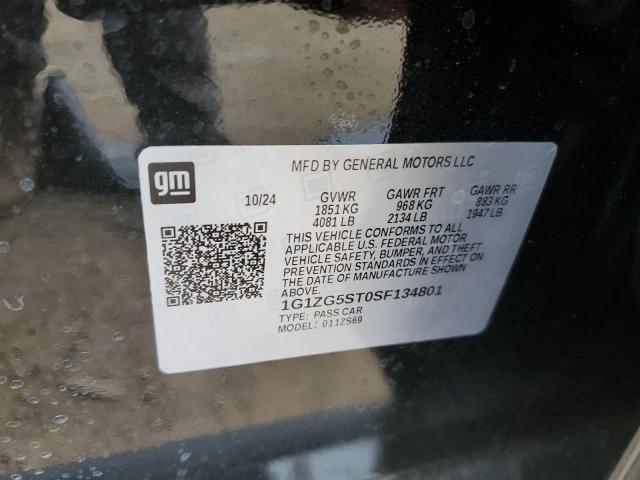 Aukcja sprzedaży 2025 Chevrolet Malibu Rs, vin: 1G1ZG5ST0SF134801, numer aukcji: 69067555