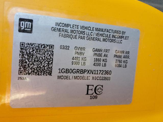 Aukcja sprzedaży 2022 Chevrolet Express G3500, vin: 1GB0GRBPXN1172360, numer aukcji: 69085455