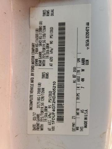 Auction sale of the 2017 Ford F450, vin: 1FDUF4GT2HDA05210, lot number: 59410216