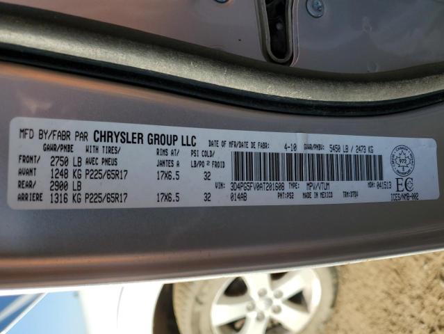 Продаж на аукціоні авто 2010 Dodge Journey Sx, vin: 3D4PG5FV0AT201608, номер лоту: 70388205