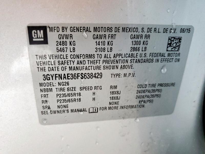 Продажа на аукционе авто 2015 Cadillac Srx, vin: 3GYFNAE36FS638429, номер лота: 70184185