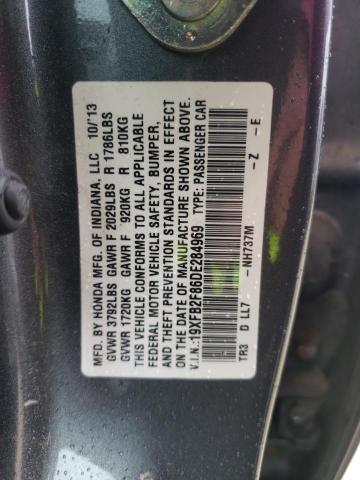 2013 Honda Civic Ex მანქანა იყიდება აუქციონზე, vin: 19XFB2F86DE284969, აუქციონის ნომერი: 68872005
