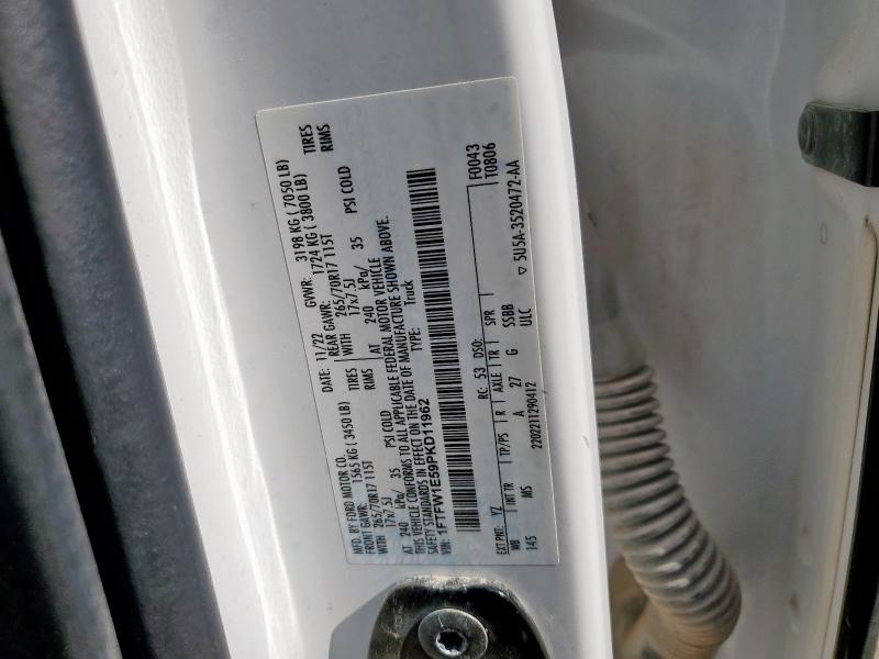 2023 Ford F150 Super მანქანა იყიდება აუქციონზე, vin: 1FTFW1E59PKD11962, აუქციონის ნომერი: 68477385