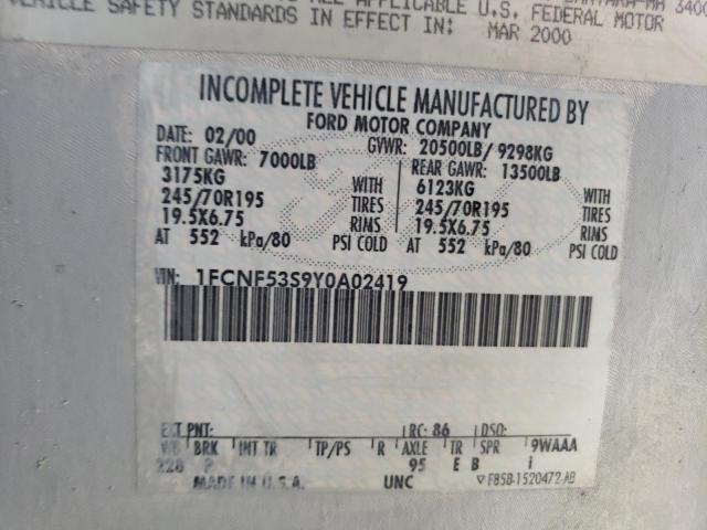 2000 Ford F550 მანქანა იყიდება აუქციონზე, vin: 1FCNF53S9Y0A02419, აუქციონის ნომერი: 65875075