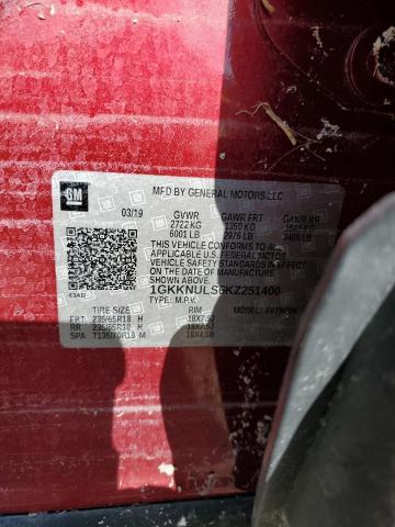 Aukcja sprzedaży 2019 Gmc Acadia Slt, vin: 1GKKNULS6KZ251400, numer aukcji: 70348885