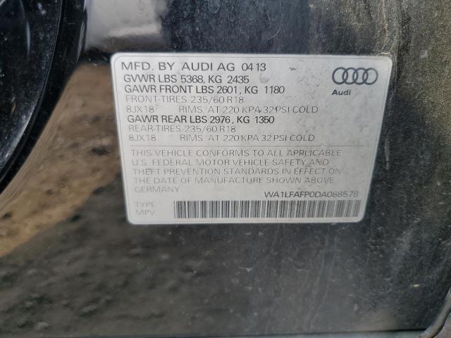 67886375 :رقم المزاد ، WA1LFAFP0DA088578 vin ، 2013 Audi Q5 مزاد بيع
