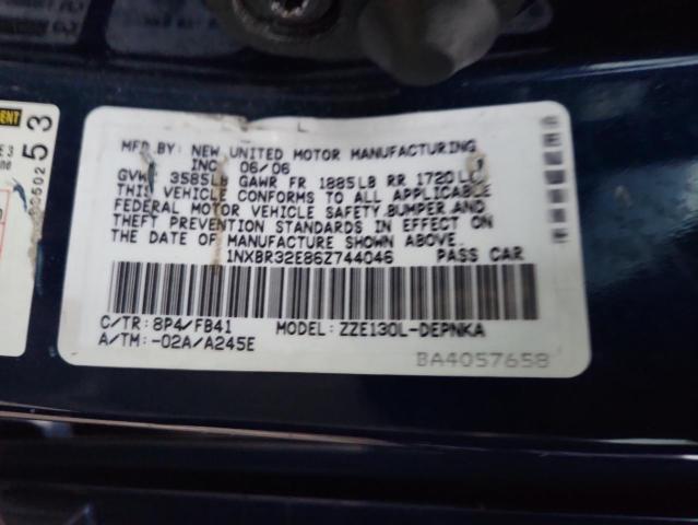 69387425 :رقم المزاد ، 1NXBR32E86Z744046 vin ، 2006 Toyota Corolla مزاد بيع