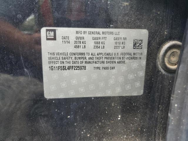 Продажа на аукционе авто 2015 Chevrolet Malibu, vin: 1G11F5SL4FF225978, номер лота: 69593465