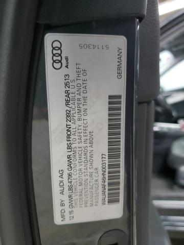 Продажа на аукционе авто 2017 Audi A4, vin: WAUANAF46HN003177, номер лота: 68129805