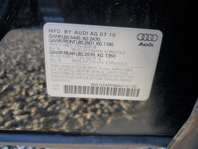 2011 Audi Q5 მანქანა იყიდება აუქციონზე, vin: WA1LFAFP6BA016135, აუქციონის ნომერი: 69647505