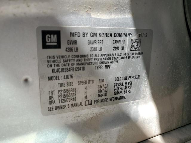 Aukcja sprzedaży 2015 Buick Encore Convenience, vin: KL4CJBSB4FB129418, numer aukcji: 70710065