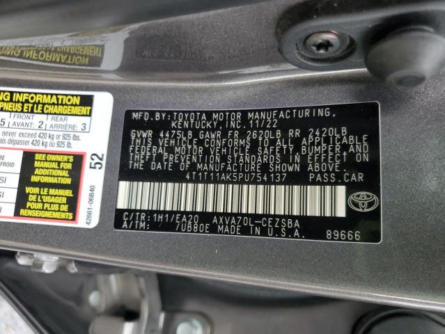67298515 :رقم المزاد ، 4T1T11AK5PU754137 vin ، 2023 Toyota Camry Se N مزاد بيع