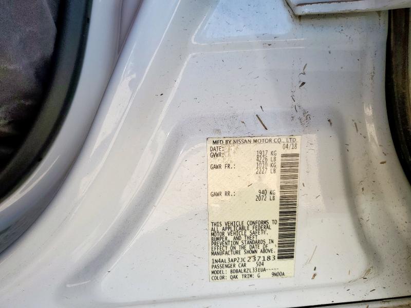 2018 Nissan Altima მანქანა იყიდება აუქციონზე, vin: 1N4AL3AP2JC237183, აუქციონის ნომერი: 70026445