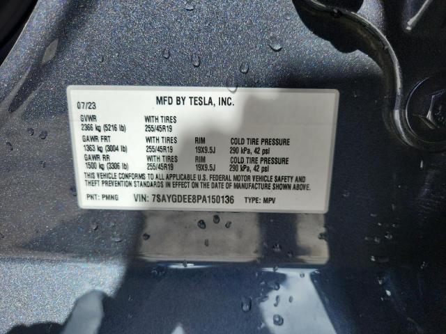 2023 Tesla Model Y მანქანა იყიდება აუქციონზე, vin: 7SAYGDEE8PA150136, აუქციონის ნომერი: 70297815