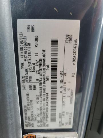 85949845 :رقم المزاد ، 1FTBR3X89LKA55924 vin ، 2020 Ford Transit T- مزاد بيع