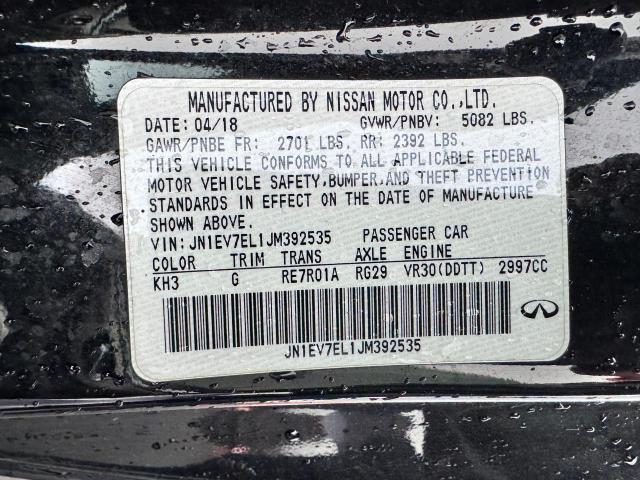 Aukcja sprzedaży 2018 Infiniti Q60 Luxe 3, vin: JN1EV7EL1JM392535, numer aukcji: 68575005