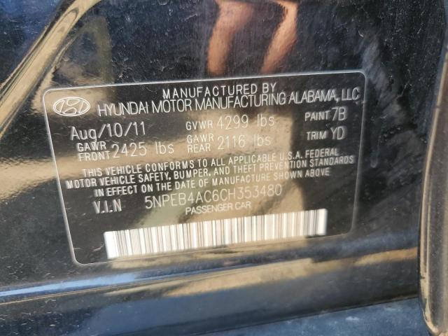 68103555 :رقم المزاد ، 5NPEB4AC6CH353480 vin ، 2012 Hyundai Sonata Gls مزاد بيع