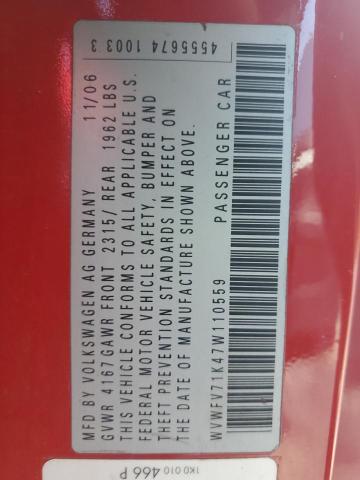 Продаж на аукціоні авто 2007 Volkswagen New Gti Fa, vin: WVWFV71K47W110559, номер лоту: 68326915