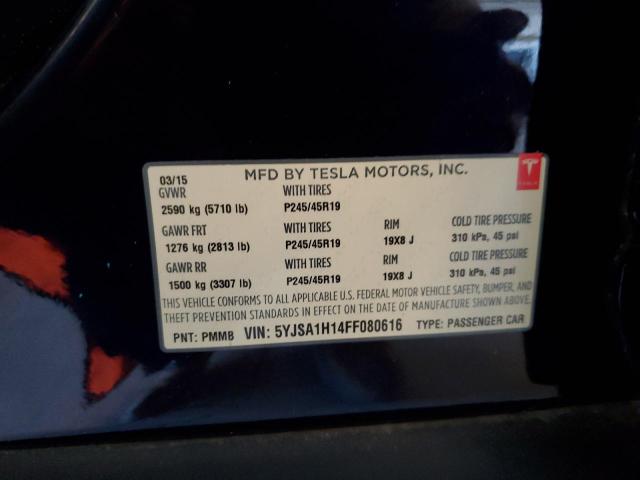Продажа на аукционе авто 2015 Tesla Model S, vin: 5YJSA1H14FF080616, номер лота: 68047015