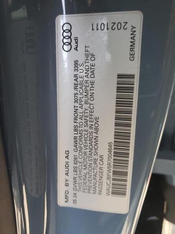 Aukcja sprzedaży 2024 Audi E-tron Gt, vin: WAUCJBFW5R7004645, numer aukcji: 68558505