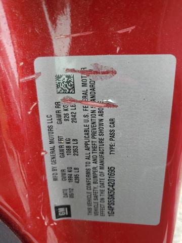 68378225 :رقم المزاد ، 1G4PS5SK5C4201695 vin ، 2012 Buick Verano مزاد بيع