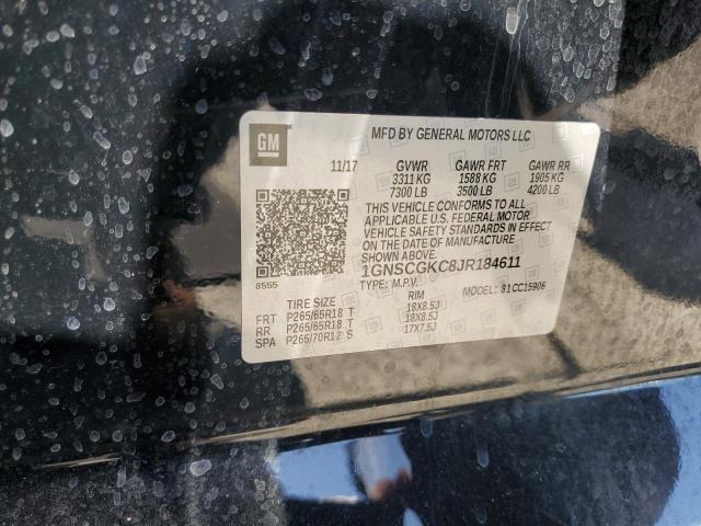 Продаж на аукціоні авто 2018 Chevrolet Suburban, vin: 1GNSCGKC8JR184611, номер лоту: 69977485