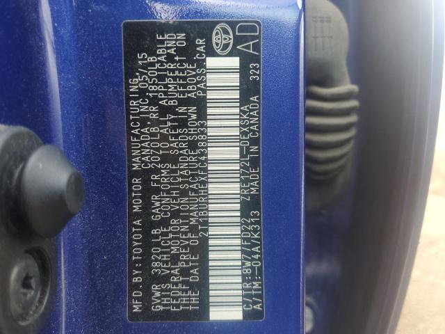 Aukcja sprzedaży 2015 Toyota Corolla L, vin: 2T1BURHEXFC438833, numer aukcji: 68328915