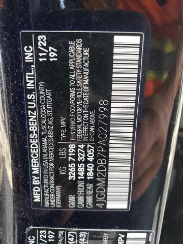 Aukcja sprzedaży 2023 Mercedes-benz Eqs Suv, vin: 4JGDM2DB7PA027998, numer aukcji: 70448285