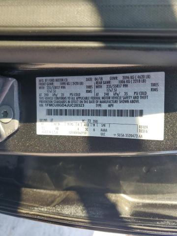 69053935 :رقم المزاد ، 1FMCU0GD4JUC20323 vin ، 2018 Ford Escape Se مزاد بيع