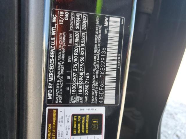 69823095 :رقم المزاد ، 4JGDF6EE3KB229136 vin ، 2019 Mercedes-benz Gls مزاد بيع
