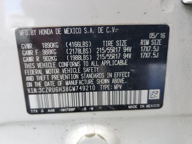 Aukcja sprzedaży 2016 Honda Hr-v, vin: 3CZRU6H38GM749210, numer aukcji: 70463975