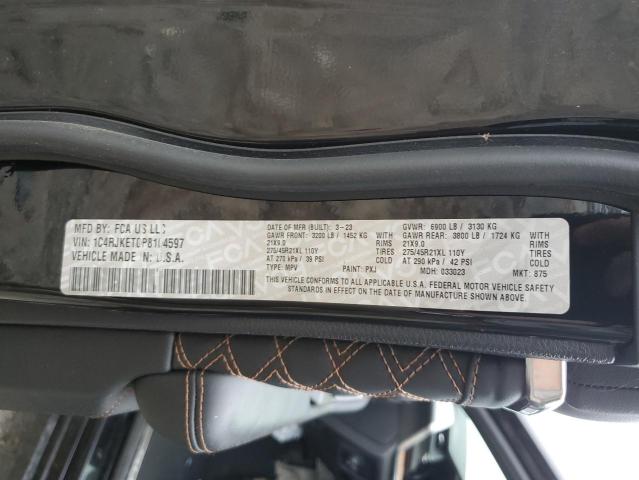 2023 Jeep Grand Cherokee მანქანა იყიდება აუქციონზე, vin: 1C4RJKET0P8104597, აუქციონის ნომერი: 69476895