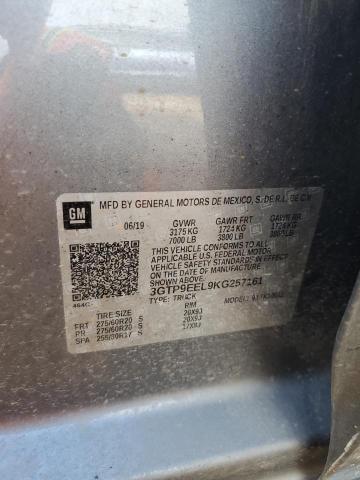 Aukcja sprzedaży 2019 Gmc Sierra K1500 At4, vin: 3GTP9EEL9KG257161, numer aukcji: 68943225