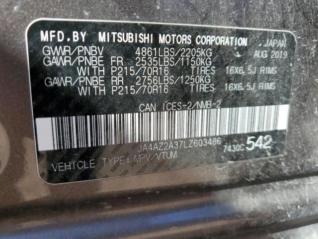 69842425 :رقم المزاد ، JA4AZ2A37LZ603486 vin ، 2020 Mitsubishi Outlander مزاد بيع