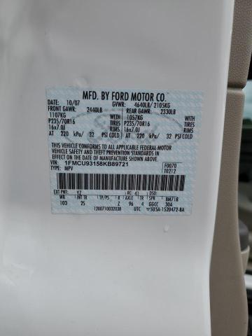 Продажа на аукционе авто 2008 Ford Escape Xlt, vin: 1FMCU93158KB89721, номер лота: 69129595