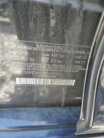 2019 Hyundai Sonata მანქანა იყიდება აუქციონზე, vin: 5NPE24AF7KH733856, აუქციონის ნომერი: 70228585
