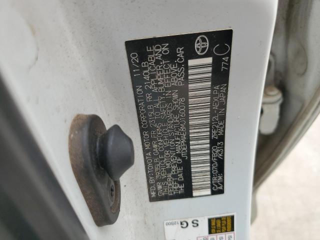 2021 Toyota Corolla Le მანქანა იყიდება აუქციონზე, vin: JTDEPMAE8MJ160078, აუქციონის ნომერი: 70900865