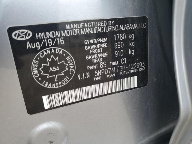 2017 Hyundai Elantra მანქანა იყიდება აუქციონზე, vin: 5NPD74LF3HH122693, აუქციონის ნომერი: 69740265