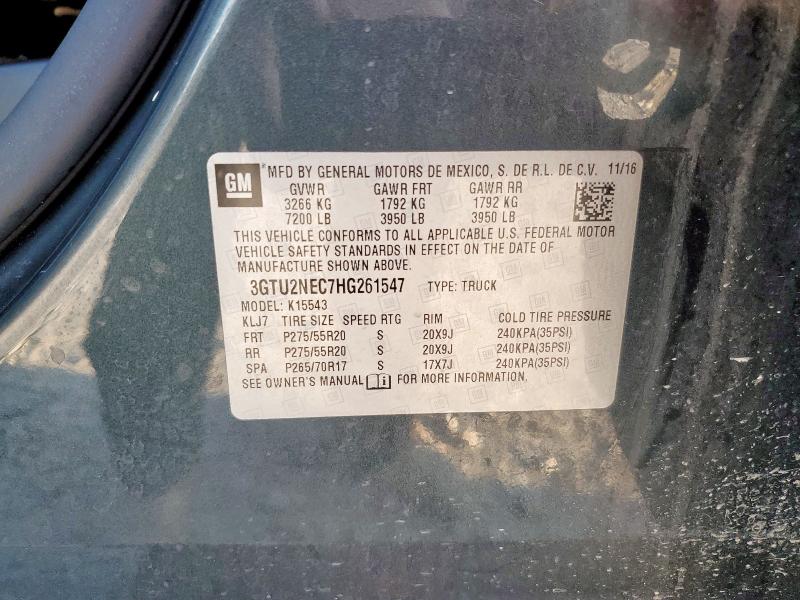 Продажа на аукционе авто 2017 Gmc Sierra K15, vin: 3GTU2NEC7HG261547, номер лота: 67250575