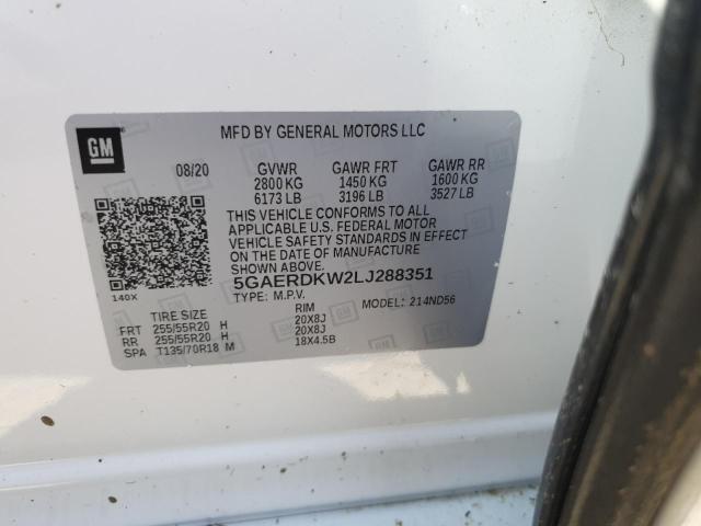 2020 Buick Enclave Av მანქანა იყიდება აუქციონზე, vin: 5GAERDKW2LJ288351, აუქციონის ნომერი: 70364395