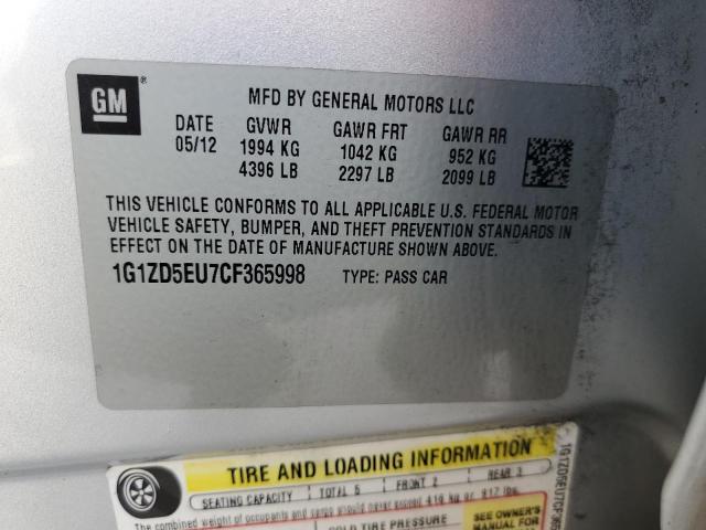 Продажа на аукционе авто 2012 Chevrolet Malibu, vin: 1G1ZD5EU7CF365998, номер лота: 48841576