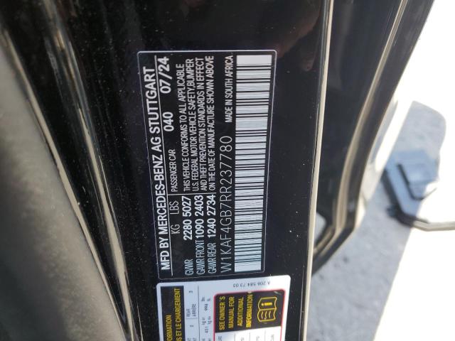 66668925 :رقم المزاد ، W1KAF4GB7RR237780 vin ، 2024 Mercedes-benz C مزاد بيع