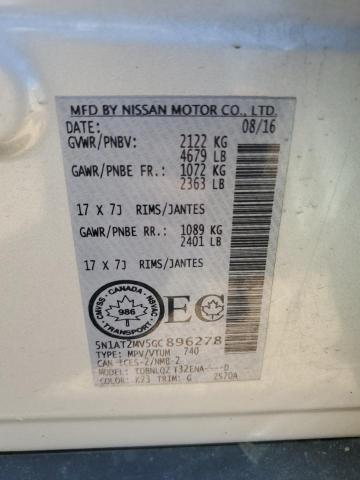 2016 Nissan Rogue მანქანა იყიდება აუქციონზე, vin: 5N1AT2MV5GC896278, აუქციონის ნომერი: 69992575