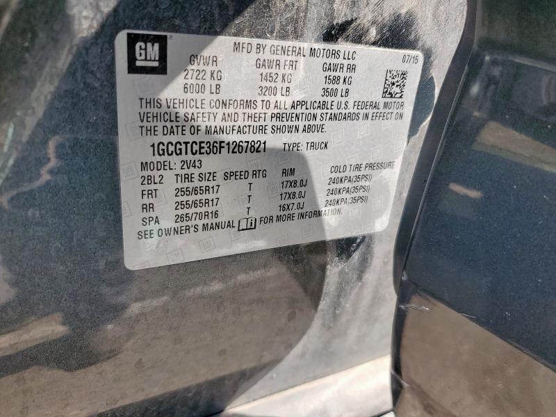 Продаж на аукціоні авто 2015 Chevrolet Colorado Z, vin: 1GCGTCE36F1267821, номер лоту: 68597865